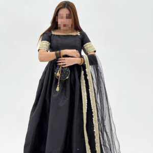Black silk frock