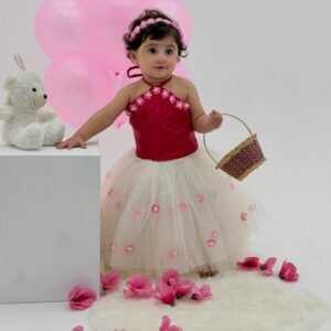 Floral Pink & White Dress