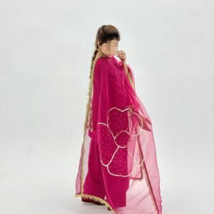 Emerald Pink Silk Suit